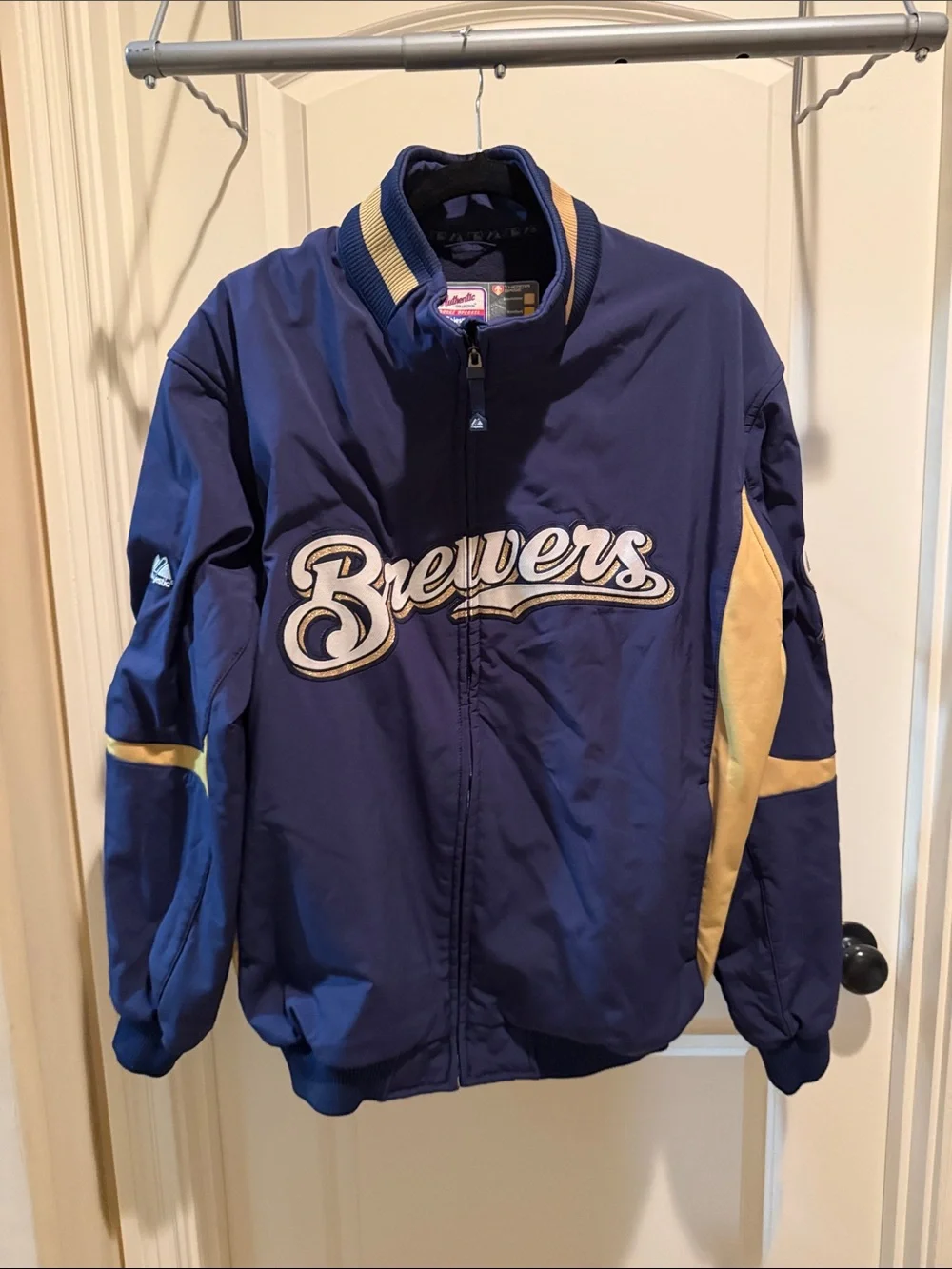 Milwaukee Brewers Navy & Gold Baseball Jacket